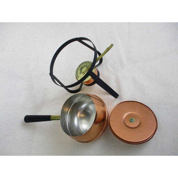 Copper Fondue pot, Sauce Pot, Chafing pot, vintage, Kitchenware, kitchen gadgets - Picture 3 of 7